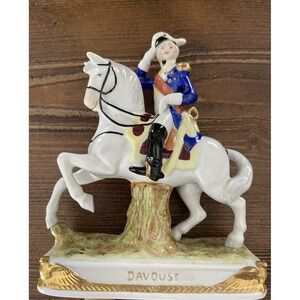 Sitzendorf Porcelain Figurine Davoust Napoleonic Marshal Horse Made in Germany